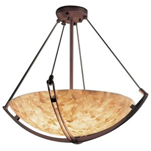 Alabaster Rocks! Small Bowl with Crossbar by Justice Design Group - Starlight Lighting USA and Canada